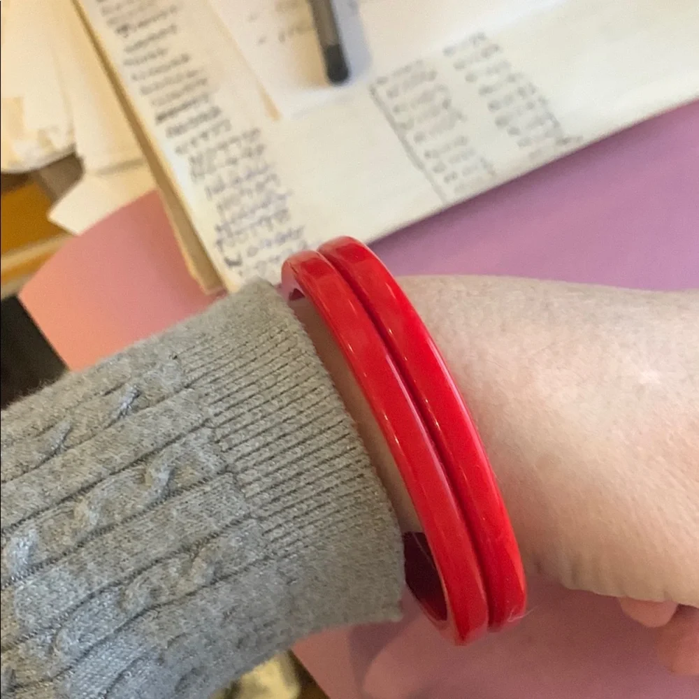 Red Bangle Set - Picture 6 of 9